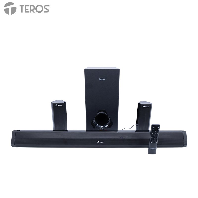 Barra de Sonido 5.1 Teros 200W RMS con Subwoofer y Bluetooth - TE-LEG6053BLK