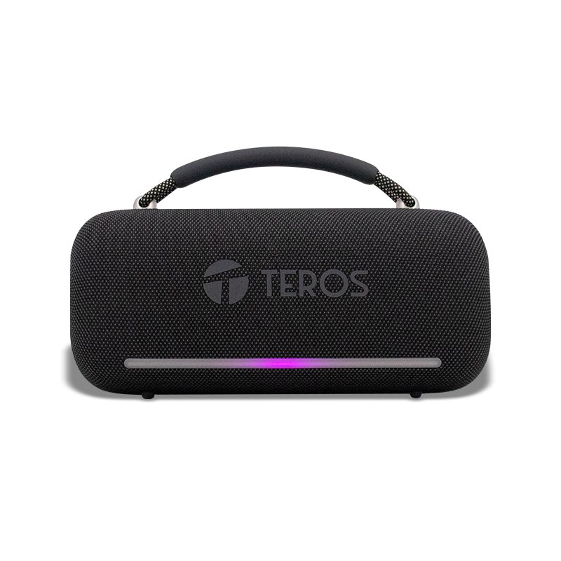 Parlante Inalámbrico Bluetooth Portátil Teros VB-6049BLK con Luces RGB