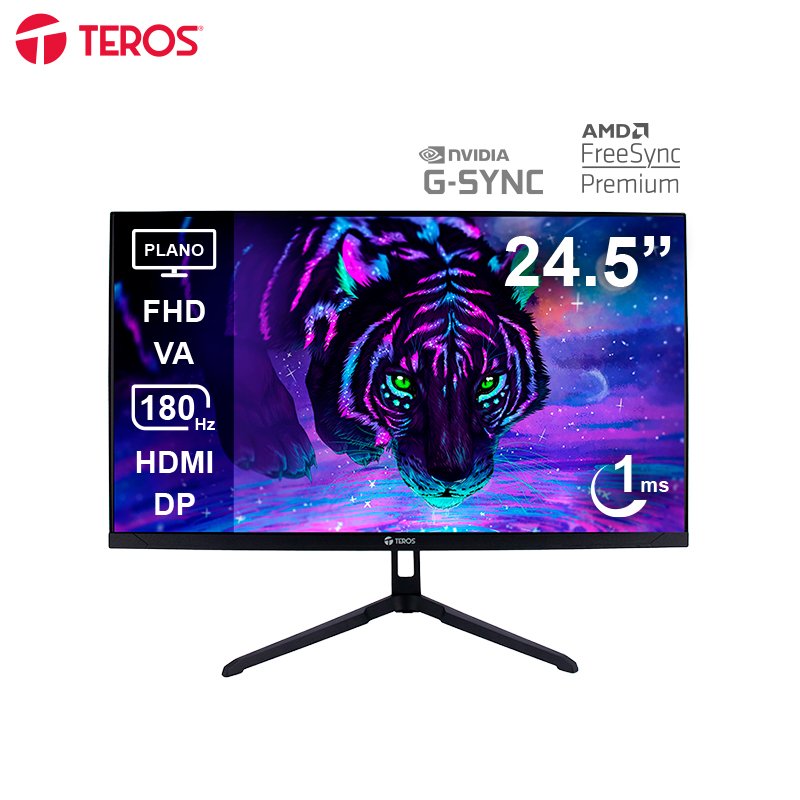 Monitor plano TEROS TE-2475G, 24.5" FHD VA, 180Hz