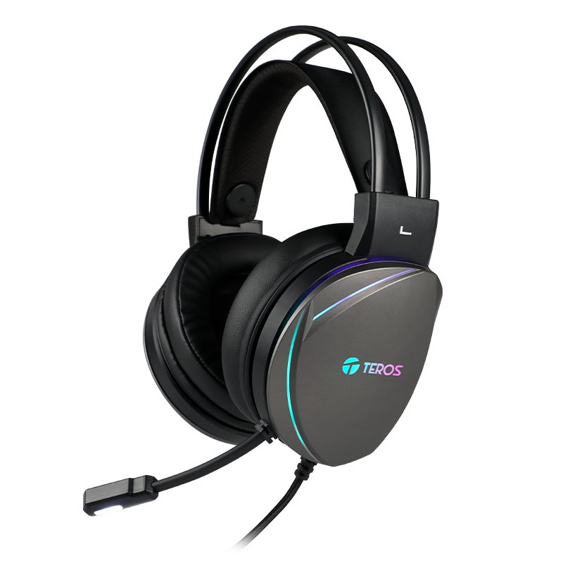Auriculares Gamer Teros TE-8170N con Sonido Virtual 7.1 e Iluminación RGB - Imagen 6