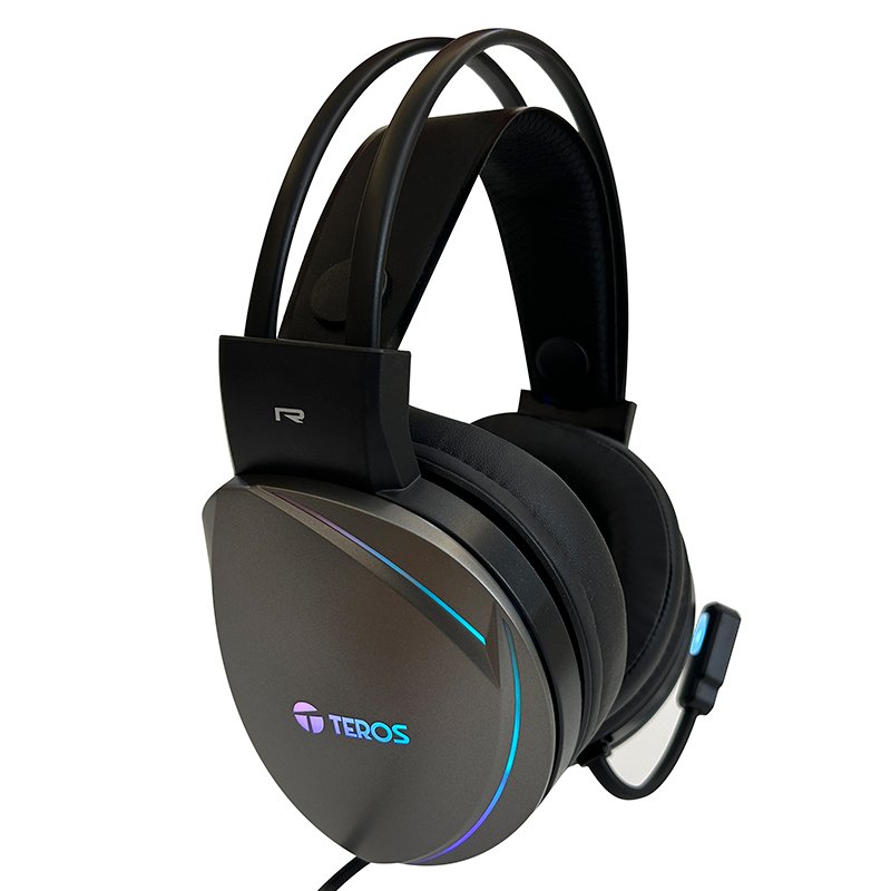 Auriculares Gamer Teros TE-8170N con Sonido Virtual 7.1 e Iluminación RGB - Imagen 4