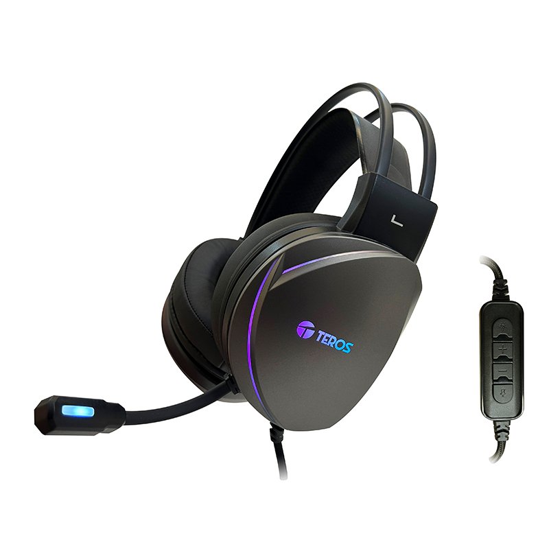 Auriculares Gamer Teros TE-8170N con Sonido Virtual 7.1 e Iluminación RGB