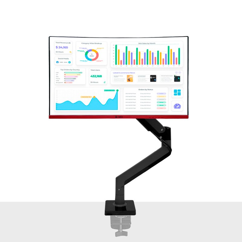Brazo Soporte Articulado para Monitor de 22" a 35" TEROS TE-7113 - VESA 75x75 / 100x100 - Imagen 6