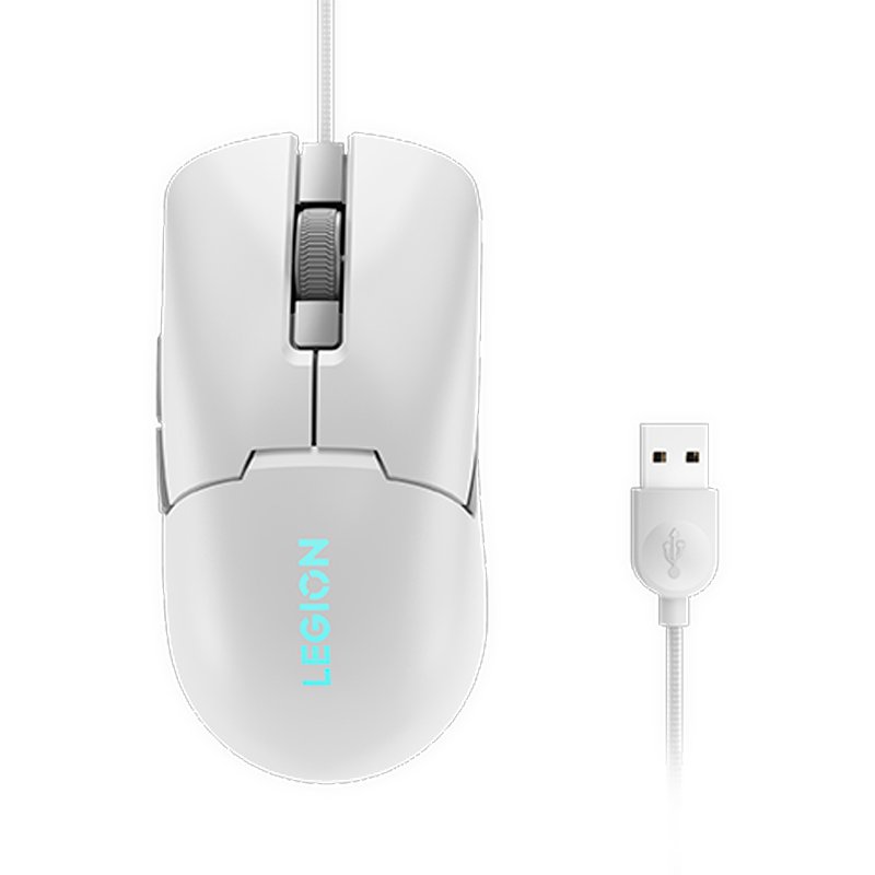 Mouse Gamer Lenovo Legion M300s RGB 8,000 DPI USB - Glacier White (Blanco) - Imagen 2