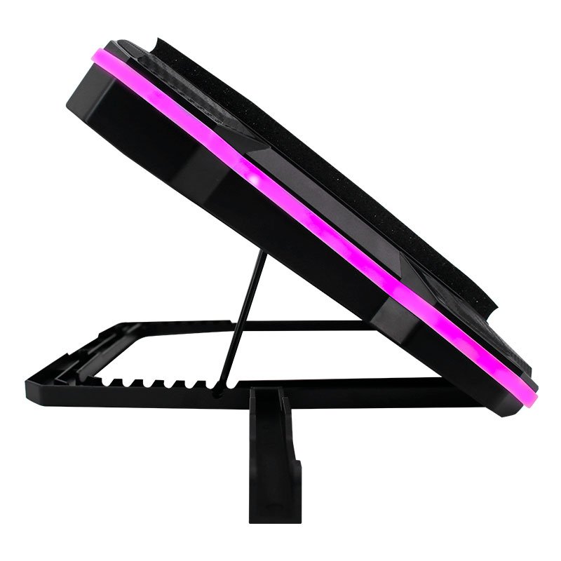 Cooler Base Refrigerante para Notebook TEROS TE-7133N de 14" a 19" con RGB y Pantalla Táctil - Negro - Imagen 5