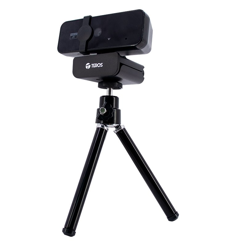 Cámara Web Webcam TEROS TE-9072 2K con Micrófono y Trípode - USB 2.0 - Imagen 3
